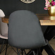 Lizzely Garden & Living Chaise de salle à manger industrielle en velours gris Finn