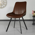 Chaise de salle à manger Susta cognac simili cuir