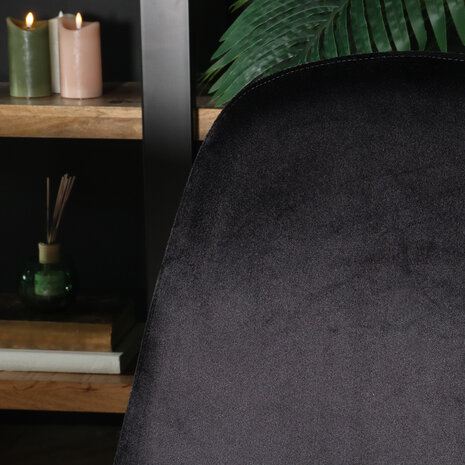 Lizzely Garden & Living Chaise de salle à manger Simpy velours noir