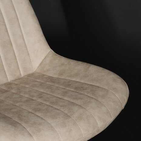 Lizzely Garden & Living Chaise de salle à manger Chesro industrielle beige