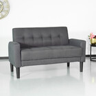 Canapé 2 places Ghislaine gris 120cm tissu