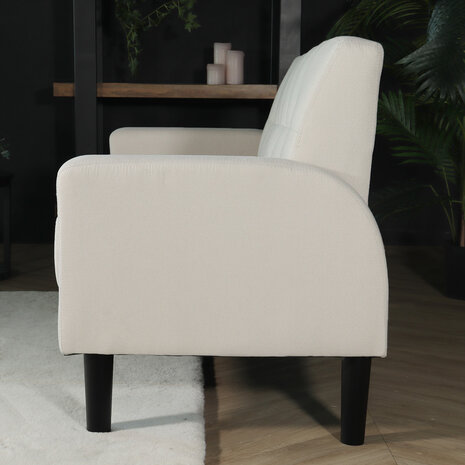 Lizzely Garden & Living Canapé 2 places Ghislaine beige 120cm tissu