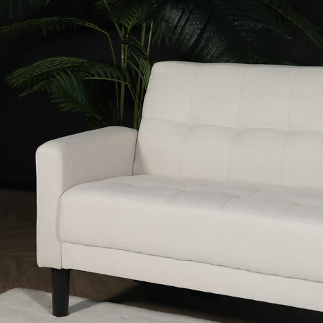 Lizzely Garden & Living Canapé 2 places Ghislaine beige 120cm tissu