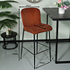 Lizzely Garden & Living Tabouret de bar côtelé marron Inge