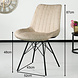 Lizzely Garden & Living Chaise de salle à manger Chesro industrielle beige