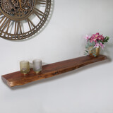 Lizzely Garden & Living Etagère murale Inge industrial longueur 120cm décoration murale en bois d'acacia