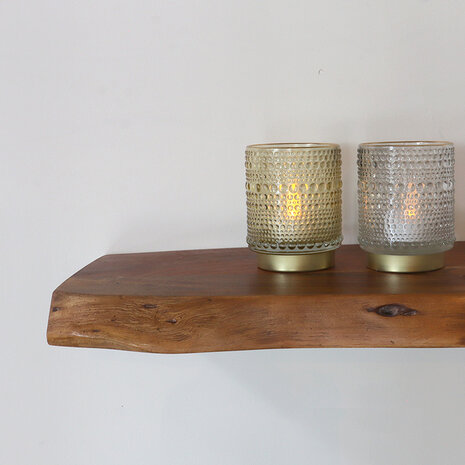 Lizzely Garden & Living Etagère murale Inge industrial longueur 120cm décoration murale en bois d'acacia