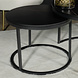 Lizzely Garden & Living Table basse ronde 2 pièces aspect marbre Bero table d'appoint noir table d'appoint en pierre fritée Lizzely Garden & Living Table basse ronde 2 pièces aspect marbre Bero table d'appoint noir table d'appoint en pierre fritée