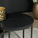 Lizzely Garden & Living Table basse ronde 2 pièces aspect marbre Lotte noir table d'appoint en pierre Lizzely Garden & Living Table basse ronde 2 pièces aspect marbre Lotte noir table d'appoint en pierre