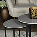 Lizzely Garden & Living Table basse ronde 2 pièces aspect marbre Lotte gris table d'appoint en pierre Lizzely Garden & Living Table basse ronde 2 pièces aspect marbre Lotte gris table d'appoint en pierre