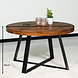 Lizzely Garden & Living Table basse ronde en bois de manguier Teun marron table d'appoint industrielle