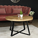 Lizzely Garden & Living Table basse ronde en bois de manguier Teun marron clair table d'appoint industrielle