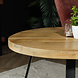 Lizzely Garden & Living Table basse ronde en bois de manguier Teun marron clair table d'appoint industrielle