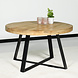 Lizzely Garden & Living Table basse ronde en bois de manguier Teun marron clair table d'appoint industrielle