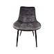 Lizzely Garden & Living Chaise de salle à manger De Vince en velours anthracite