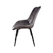 Lizzely Garden & Living Chaise de salle à manger De Vince en velours anthracite