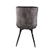 Lizzely Garden & Living Chaise de salle à manger De Vince en velours anthracite