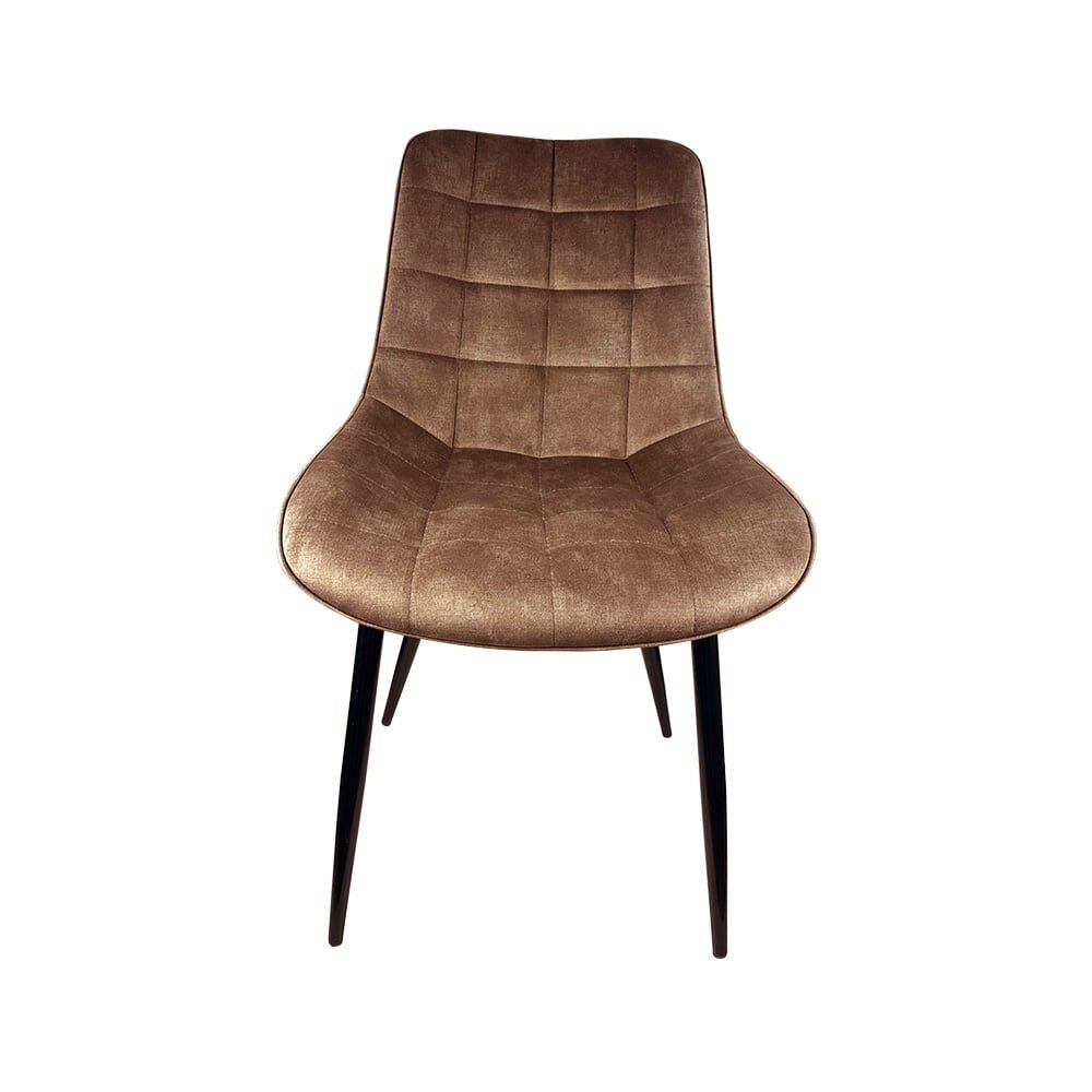 Chaise de salle à manger De Vince en velours cognac Chaise de salle à manger De Vince en velours cognac