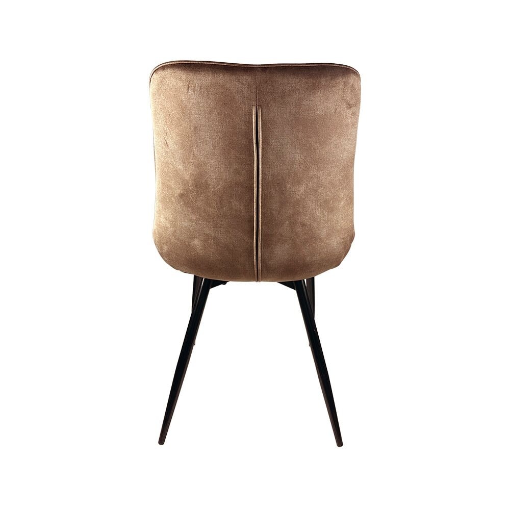 Chaise de salle à manger De Vince en velours cognac Chaise de salle à manger De Vince en velours cognac