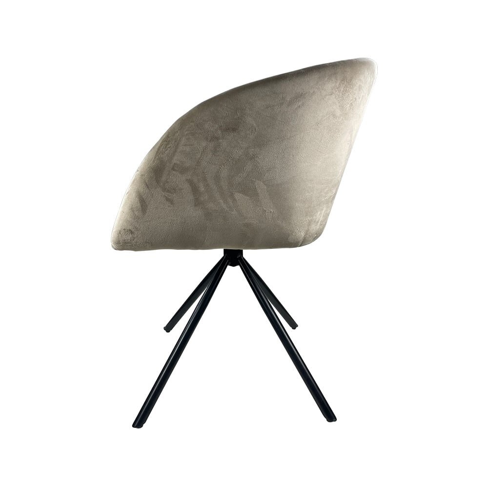 Chaise de salle à manger pivotante Willow taupe velours Chaise de salle à manger pivotante Willow taupe velours