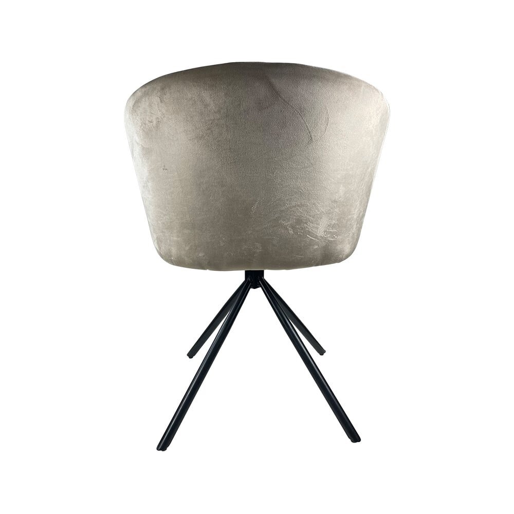 Chaise de salle à manger pivotante Willow taupe velours Chaise de salle à manger pivotante Willow taupe velours