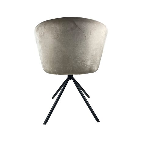 Lizzely Garden & Living Chaise de salle à manger pivotante Willow taupe velours Lizzely Garden & Living Chaise de salle à manger pivotante Willow taupe velours