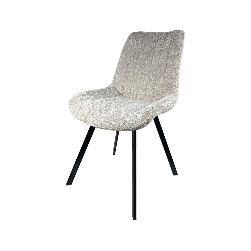 Chaise de salle à manger Susta en velours chenillé beige