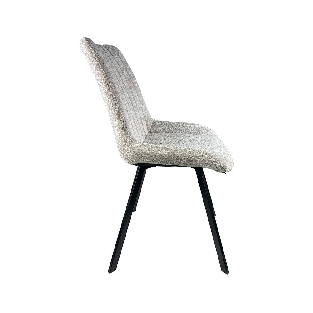 Chaise de salle à manger Susta en velours chenillé beige