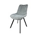 Lizzely Garden & Living Chaise de salle à manger Susta en velours chenillé gris