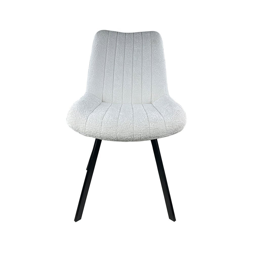 Chaise de salle à manger Susta en velours chenillé blanc Chaise de salle à manger Susta en velours chenillé blanc