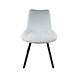 Lizzely Garden & Living Chaise de salle à manger Susta en velours chenillé blanc Lizzely Garden & Living Chaise de salle à manger Susta en velours chenillé blanc