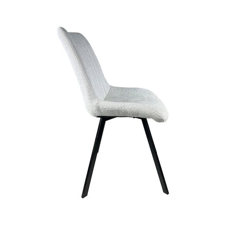 Lizzely Garden & Living Chaise de salle à manger Susta en velours chenillé blanc Lizzely Garden & Living Chaise de salle à manger Susta en velours chenillé blanc