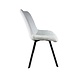 Lizzely Garden & Living Chaise de salle à manger Susta en velours chenillé blanc Lizzely Garden & Living Chaise de salle à manger Susta en velours chenillé blanc