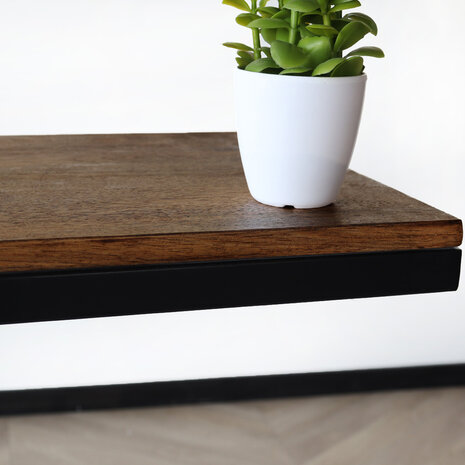 Lizzely Garden & Living Table d'appoint Jerry en bois de manguier durable de 69 cm bout de canapé