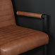 Lizzely Garden & Living Chaise de salle à manger avec accoudoir cognac Noor design