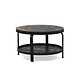 Lizzely Garden & Living Table basse ronde en bois de manguier Marian noir table d'appoint industrielle Lizzely Garden & Living Table basse ronde en bois de manguier Marian noir table d'appoint industrielle