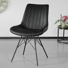 Chaise de salle à manger Chesro industrielle noir