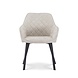 Lizzely Garden & Living Chaise de salle à manger avec accoudoirs Yurgan tissu chenillé beige