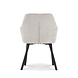 Lizzely Garden & Living Chaise de salle à manger avec accoudoirs Yurgan tissu chenillé beige