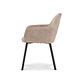 Lizzely Garden & Living Chaise de salle à manger avec accoudoirs Yurgan tissu chenillé taupe