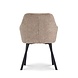 Lizzely Garden & Living Chaise de salle à manger avec accoudoirs Yurgan tissu chenillé taupe