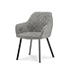 Lizzely Garden & Living Chaise de salle à manger avec accoudoirs Yurgan tissu chenillé gris Lizzely Garden & Living Chaise de salle à manger avec accoudoirs Yurgan tissu chenillé gris