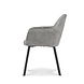 Lizzely Garden & Living Chaise de salle à manger avec accoudoirs Yurgan tissu chenillé gris Lizzely Garden & Living Chaise de salle à manger avec accoudoirs Yurgan tissu chenillé gris