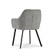 Lizzely Garden & Living Chaise de salle à manger avec accoudoirs Yurgan tissu chenillé gris Lizzely Garden & Living Chaise de salle à manger avec accoudoirs Yurgan tissu chenillé gris