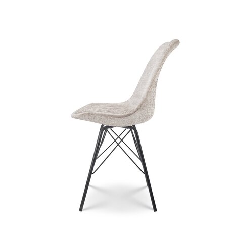 Lizzely Garden & Living Chaise de salle à manger Viga beige tissu chenillé