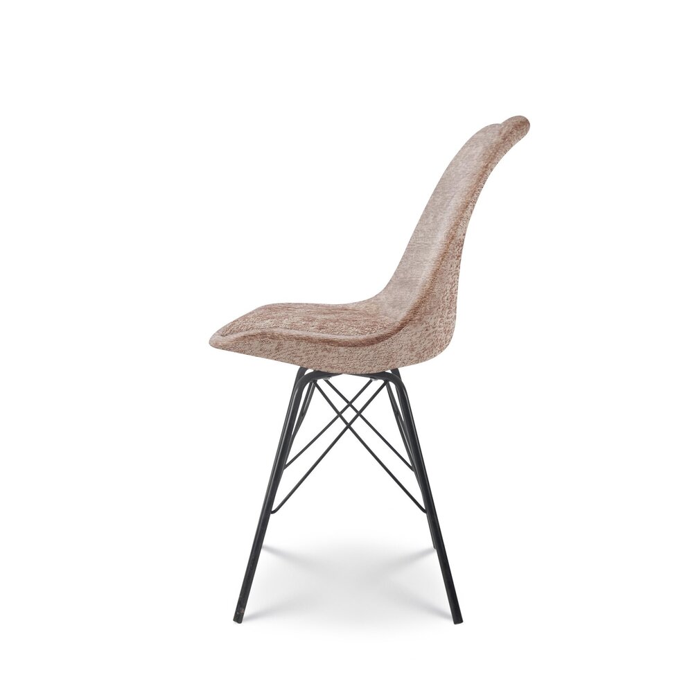 Chaise de salle à manger Viga taupe tissu chenillé