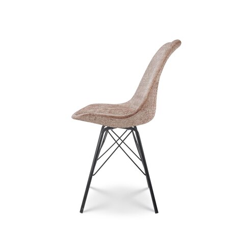 Lizzely Garden & Living Chaise de salle à manger Viga taupe tissu chenillé