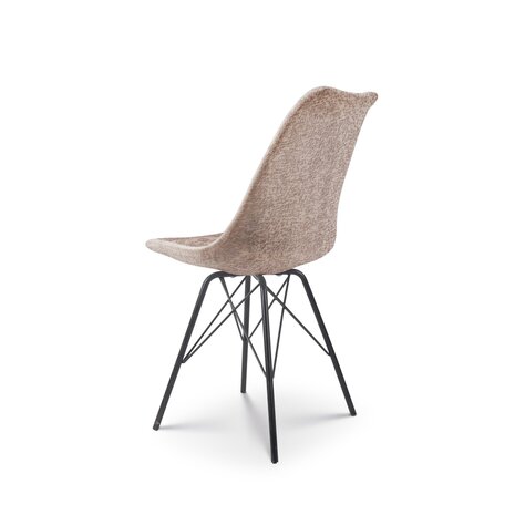 Lizzely Garden & Living Chaise de salle à manger Viga taupe tissu chenillé