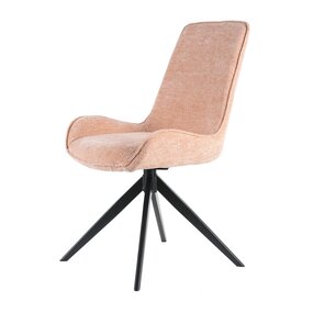 Lizzely Garden & Living Chaise de salle à manger pivotante Marloes tissue côtelé champagne