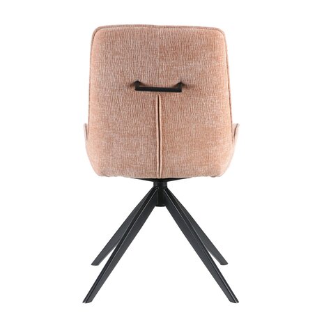 Lizzely Garden & Living Chaise de salle à manger pivotante Marloes tissue côtelé champagne